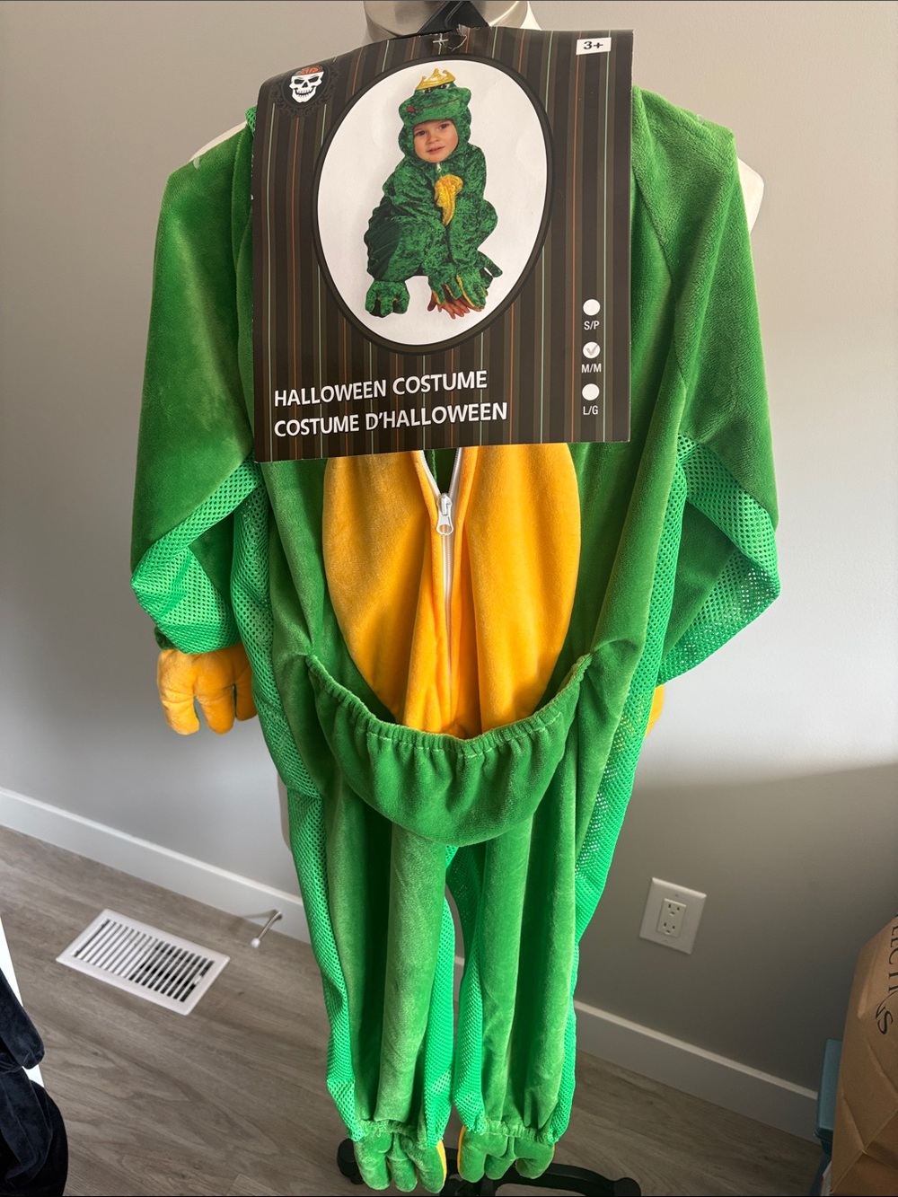 Kids Green and Yellow Frog Costume Halloween Outfit